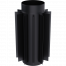 Труба-радиатор 0.5м, стальной д.150