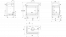 Топка с водяным контуром Maja/PW/BL/12/BS/W/DECO, Г - образное стекло слева, змеевик