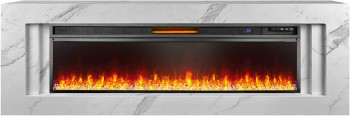 Каминокомплект Line 60 SFT White Marble (Разборный) - Белый мрамор с очагом Vision 60 LED Каминокомплект Line 60 SFT White Marble (Разборный) - Белый мрамор с очагом Vision 60 LED