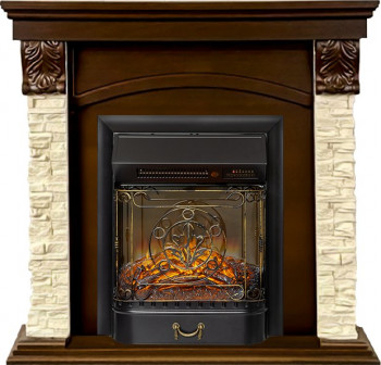 Каминокомплект Dublin STD SFT (Разборный) - Темный дуб / Сланец с очагом Majestic FX M Black RC Каминокомплект Dublin STD SFT (Разборный) - Темный дуб / Сланец с очагом Majestic FX M Black RC