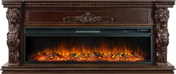 Каминокомплект Windsor 60 - Темный дуб с очагом Vision 60 LOG LED