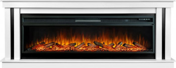 Каминокомплект Cosmo 60 (Разборный) - Белый с черным с очагом Vision 60 LOG LED
