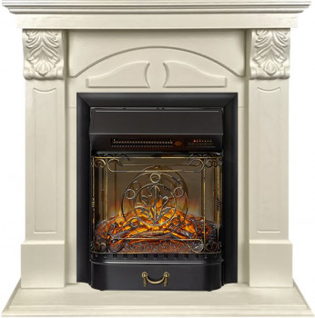Каминокомплект Dublin (деревянный) RUSTIC (Разборный) - Слоновая кость с очагом Majestic FX M Black RC Каминокомплект Dublin (деревянный) RUSTIC (Разборный) - Слоновая кость с очагом Majestic FX M Black RC