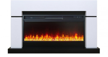 Каминокомплект Lindos V42 SFT (Разборный) - Белый с черным (Ширина 1470мм) с очагом Vision 42 LED Каминокомплект Lindos V42 SFT (Разборный) - Белый с черным (Ширина 1470мм) с очагом Vision 42 LED