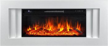 Каминокомплект Line 42 SFT - Белый с очагом Vision 42 LOG LED