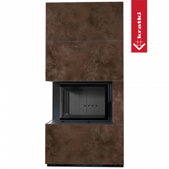 Каминокомплект Kratki PRO FLOKI OXIDE MORO угловое стекло слева Каминокомплект Kratki PRO FLOKI OXIDE MORO угловое стекло слева